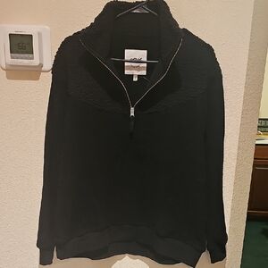 Arie NEW NO TAGS OVER SIZED Cozy Black Half-Zip Sweatshirt XXS will Fit M